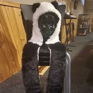 Panda hat/scarf combo NWT